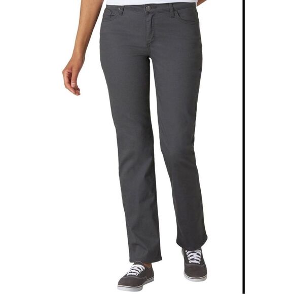 LEE Women’s 18 Medium Mid-Rise Straight Leg Jeans in Charcoal - Picture 4 of 12